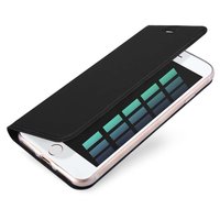 Étui portefeuille en similicuir DUX DUCIS Slimline pour iPhone 7, 8 et iPhone SE 2020 SE 2022 - Noir
