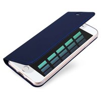 Étui portefeuille en similicuir DUX DUCIS Slimline pour iPhone 7, 8 et iPhone SE 2020 SE 2022 - Bleu