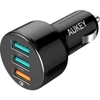 Chargeur de voiture Aukey CC-T11 USB-A Quick Charge 3.0 Trio Port - Noir