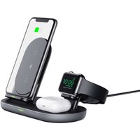 Chargeur sans fil Aukey trio chargeur Qi smartphone Airpods Apple Watch chargeur - Noir
