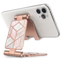 Supcase Cosmo Support Universel pour Smartphone Support de Téléphone Pliable Aluminium - Marbre Rose