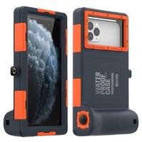 Shellbox Étui Étanche Plongée Étui Universel Housse Étanche Sous-Marine - Orange Noir