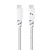 Câble Xqisit Extra Fort Tressé USB-C vers USB-C 3.1 PD 60W 2 mètres - Blanc