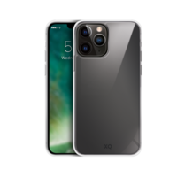 Coque Xqisit Phantom Glass Anti Bac en TPU et Verre Trempé pour iPhone 13 Pro Max - Transparente