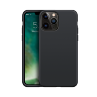 Xqisit Silicone Case Anti Bac PC et Silicone Case pour iPhone 13 Pro - Noir