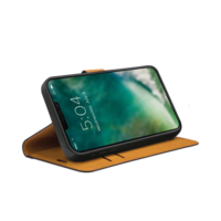 Xqisit Slim Wallet Selection Anti Bac Similicuir et étui TPU pour iPhone 13 Pro Max - Noir