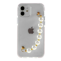 Coque en TPU Pearls pour iPhone 12 et iPhone 12 Pro - transparente