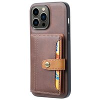 Étui en similicuir Card Wallet pour iPhone 14 Pro - marron