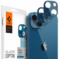 Spigen Camera Lens Glass Protector 2 pack pour iPhone 13 mini et iPhone 13 - bleu