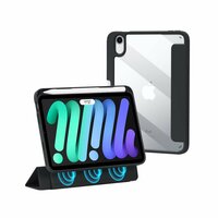 Just in Case Étui à trois volets avec fente pour stylo pour iPad mini 6 - noir