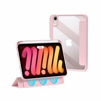 Just in Case Étui à trois volets avec porte-stylo pour iPad mini 6 - rose