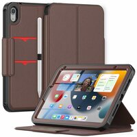 Just in Case Multi Hybrid Book Case housse pour iPad mini 6 - marron