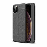 Coque Just in Case Soft TPU Leatherlook pour iPhone 11 Pro Max - noir