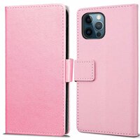 Étui portefeuille Just in Case pour iPhone 12 Pro Max - rose
