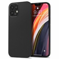 Coque en TPU texturée Just in Case pour iPhone 12 Pro Max - noire