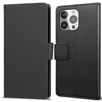 Étui portefeuille Just in Case pour iPhone 13 Pro Max - noir