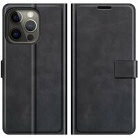 Just in Case Étui portefeuille en TPU Étui magnétique pour iPhone 13 Pro Max - noir