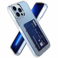 Just in Case Étui porte-cartes en TPU souple pour iPhone 13 Pro Max - transparent