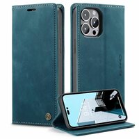 Coque Caseme Retro Wallet Case pour iPhone 14 Pro - bleu