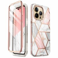 Coque Supcase Cosmo Case Marble pour iPhone 14 Pro Max - or rose