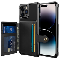 Coque hybride porte-carte magnétique Just in Case pour iPhone 14 Pro - noir