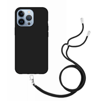 Coque souple en TPU Just in Case avec cordon pour iPhone 14 Pro - noir