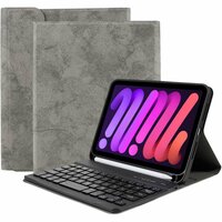 Étui Just in Case Vintage Bluetooth Keyboard Cover QWERTY pour iPad mini 6 - gris