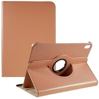 Couverture en cuir artificiel de bibliothèque rotative 360 pour iPad 10e génération 10,9 pouces 2022 - or rose