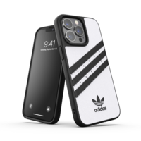 Coque en PU moulée adidas pour iPhone 13 et iPhone 13 Pro - Blanc