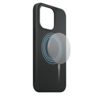 Xqisit NP Coque En Silicone Anti Bac Aimant Coque Recyclée Pour iPhone 15 Pro - Noir