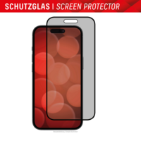 Protecteur d'écran en verre de confidentialité Displex pour iPhone 15 Plus et iPhone 15 Pro Max - Transparent