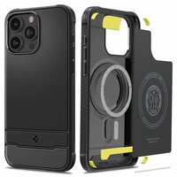 Coque Spigen Rugged Armor Magfit pour iPhone 15 Pro - noir