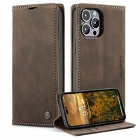 Caseme Retro Wallet Case cover pour iPhone 15 Pro Max - Cafe