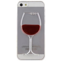 Étui à vin transparent iPhone 5 5s SE 2016 couvercle en verre à vin étui à vin rouge