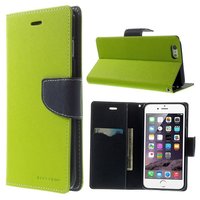 Étui portefeuille Mercury Goospery vert pour iPhone 6 Plus 6s Plus
