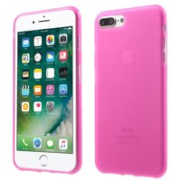Coque rose unie pour iPhone 7 Plus 8 Plus Coque rose Coque en silicone