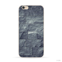 Étui rigide en pierre naturelle iPhone 6 Plus gris-bleu iPhone 6s Plus
