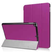 Étui intelligent violet pour iPad 2017 2018 Étui rigide à trois volets Étui intelligent