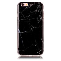 Coque en marbre TPU silicone noir pour iPhone 6 et 6s
