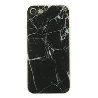 Coque en TPU Marbre pour iPhone 7 8 SE 2020 SE 2022 - Marbre - Noir