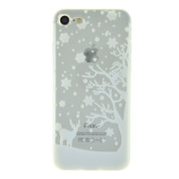 Housse de protection pour iPhone 7 8 SE 2020 en silicone de Noël blanc d'hiver