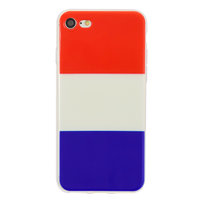 Coque iPhone 7 8 SE 2020 en TPU pour drapeau hollandais rouge blanc bleu