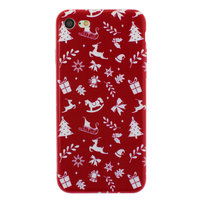 Coque de Noël rouge iPhone 7 8 SE 2020 SE 2022 Coque de Noël TPU Housse de Noël rouge