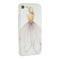 Coque iPhone 7 et 8 SE 2020 Danseres Dress - Blanc Rose pastel fille