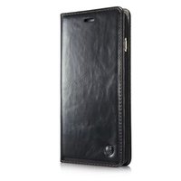 Etui Portefeuille Oil Caseme pour iPhone 6 Plus 6s Plus - Bibliothèque Noir