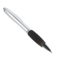 Stylet et stylo à bille 2 en 1 Ecran tactile et d'écriture - Noir et argent