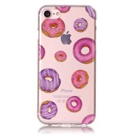 Coque Transparente Donuts Coque iPhone 7 8 SE 2020 - Violet Rose Transparent
