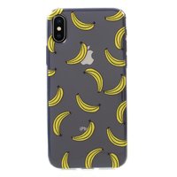 Coque iPhone X XS Banane TPU Fruit - Jaune Transparent