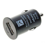 Chargeur de voiture USB Chargeur de voiture Chargeur d'adaptateur de charge pour iPod iPhone - Noir