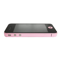 Autocollants pour pare-chocs Decor Color Edge iPhone 4 4s Skin - Rose